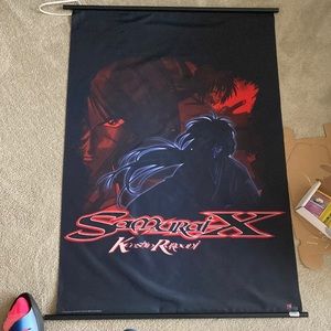 Vintage 90s Samurai X wallscroll Rurouni Kenshin anime